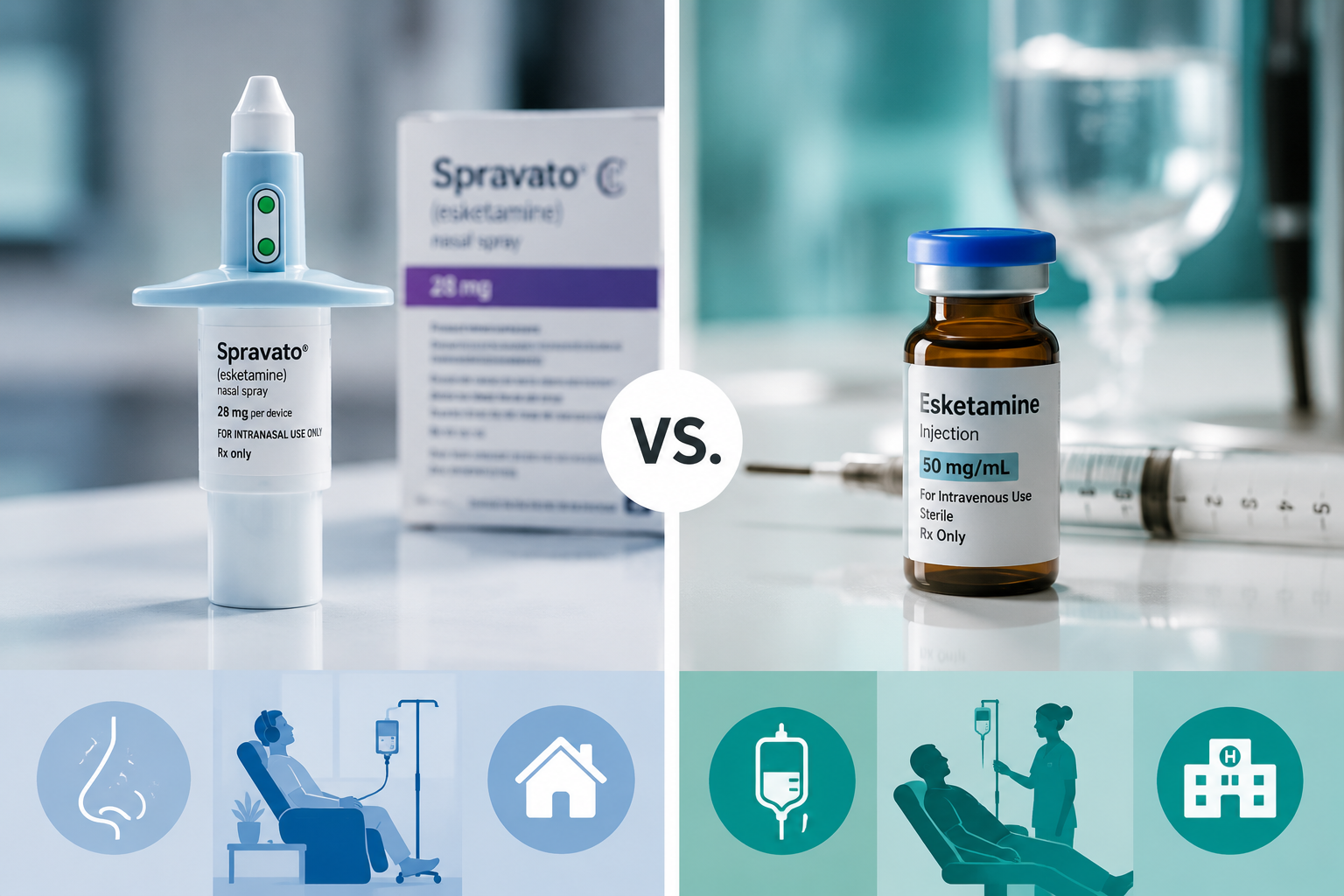 Spravato vs esketamine